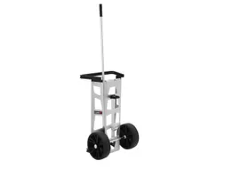 Veegwagen met vuilniszakhouder en apparaathouder