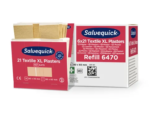 Salvequick Extra Grote Textielpleisters 21 Stuks