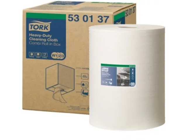 Chiffon de nettoyage Tork Premium Heavy-Duty 38x32cm Blanc