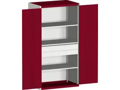 systeemkast 2000x1300x650mm 3xStalen bodem 2laden Ral7035 Ral3004