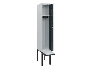 locker met bank,HxBxD 1950x300x815mm,1vak,vak B 300mm,cilinderslot - 1