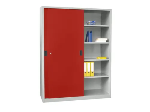 schuifdeurkast,HxBxD 1950x1500x500mm,RAL7035,front RAL3000