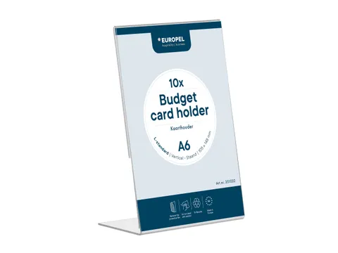 Kaarthouder Europel Budget A6 L-stand staand 10st