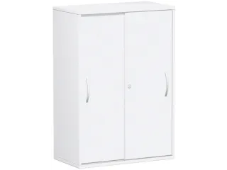 kantoor-schuifdeurkast HxBxD 1182x800x425mm hout wit 2 OH - 2