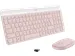 Logitech MK470 Slim Combo, Mini, Draadloos, RF Draadloos, AZERTY, Roze