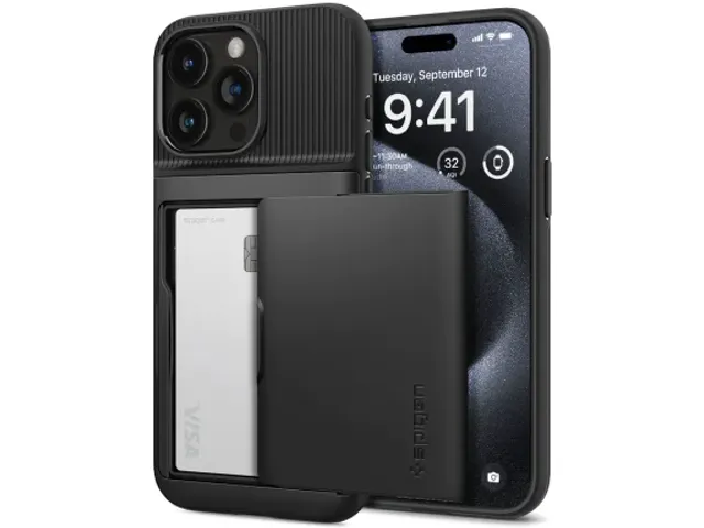 Spigen Slim Armor CS Apple iPhone 15 Pro Hoesje Back Cover Zwart