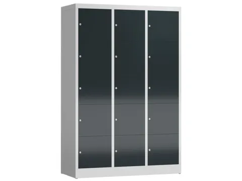 lockerkast,HxBxD 1800x1185x500mm,3x5vakken,vak B 395mm,cil.-slot