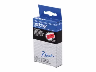 Lettertape Brother Tc-401 12mm Zwart op Rood - 1