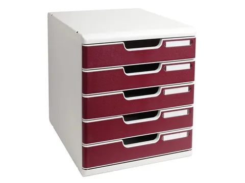 Ladenblok MODULO A4 5 laden Classic Bordeaux Grijs