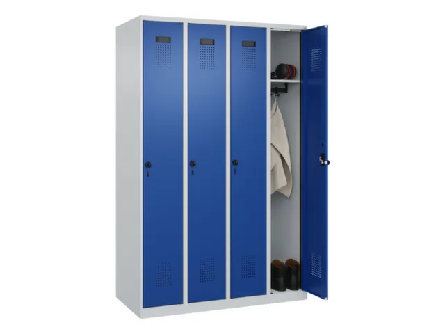 locker,HxBxD 1850x1200x500mm,4vak,vak B 300mm,draaigrendel