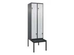 Z-garderobekast,HxBxD 2120x600x815mm,2vak,vak B 300mm,draaigrendel