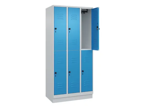 dubbeldekse locker,HxBxD 1950x900x500mm,3x2vak.,vak B 300mm