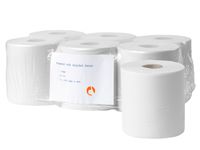 Poetsrol Midi Recycled Tissue 1-laags Wit