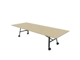klaptafel,HxBxD 750x3200x1200mm,hoekig,4voeten donkergrijs,ovale buis - 1
