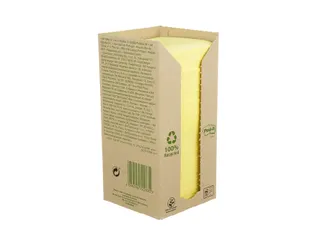 Memoblok 3M Post-it 654 76x76mm recycled pastel geel - 7