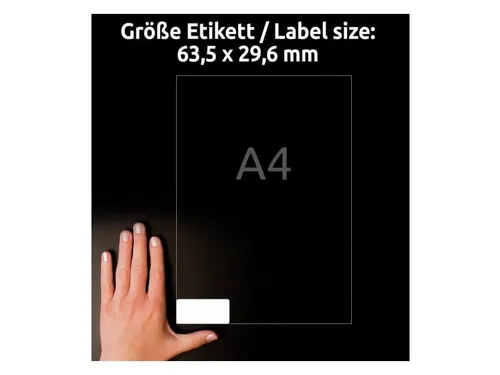 Avery Zweckform L7874 Sterk klevende etiketten A4 63,5x29,6mm 540 stuk