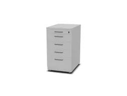 Staand Ladeblok 720x430x600mm 4 Laden 1 Materiaallade Mp-Lichtgrijs