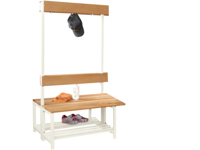 banc double,HxLxP 1600x1000x770mm,piètement RAL9010