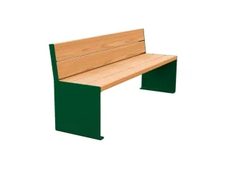 zitbank,B 1800mm,3latten,hout-zitting licht eikenhout,zitting H 450mm - 2