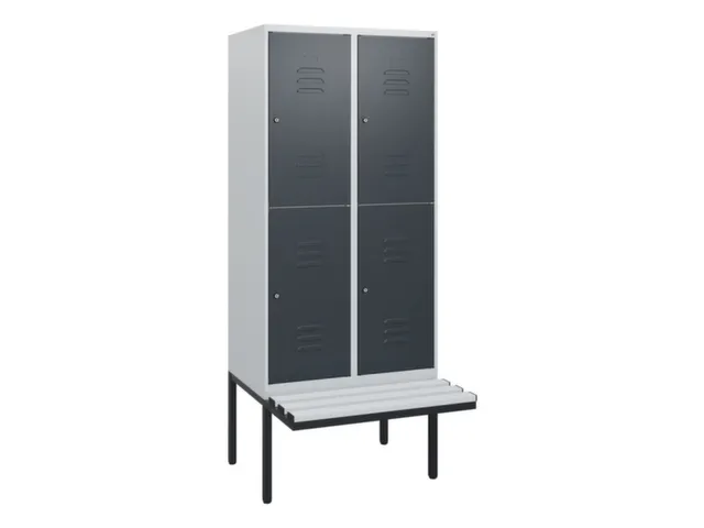 Dubbeldekse dekenkist,HxBxD 1950x800x815mm,2x2vak.,vak B 400mm