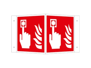 Brandbeveiligingsbord,Brandmelder,Hoekbord,Aluminium,Nalichtend - 1