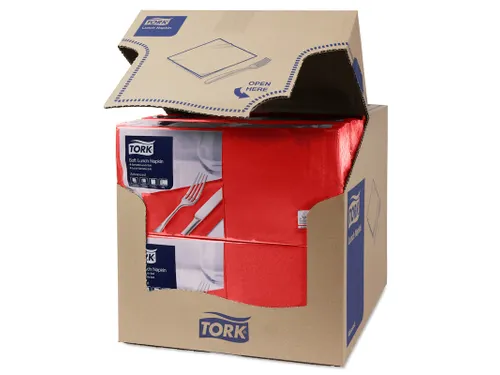 Tork 477861 Soft Lunchservet Advanced Rood 33x33cm
