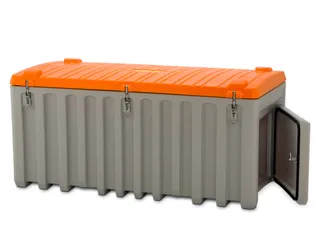 Opbergbox 750l H 800 x 1700x 840mm Met Zijdeur Grijs/Oranje - 2