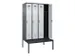 locker met bank,voor scheiding van kleding,HxBxD 2120x1200x815mm,4vak
