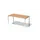 bureau HxBxD 740x1600x800mm blad beuken 4-voeten verkeerswit