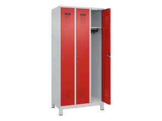 locker,HxBxD 1950x900x500mm,3vak,vak B 300mm,cil.-slot,voeten - 2