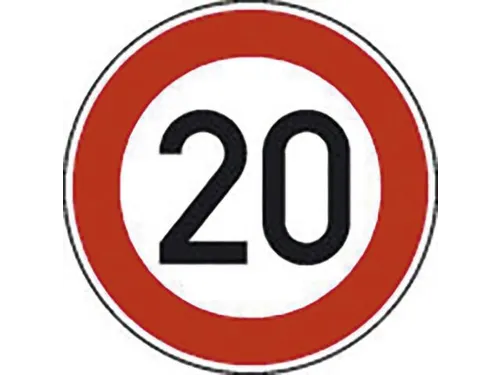 verkeersbord,maximumsnelheid 20km/h,conform StVO,aluminium