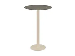 statafel,HxØ 1090x700mm,rond,schotelvoet zandkleuren