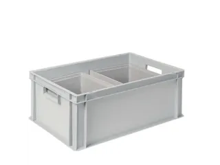 Euronorm-stapelbak,m. 2isoleerboxen,HxLxB 220x600x400mm,44,5/10,4l - 4