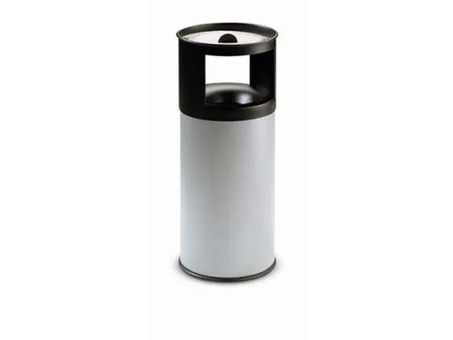 combi-asbak,HxØ 800x310mm,afvalbak inhoud 40l,romp staal grijs,blusko
