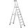 Boktrap Aluminium H 1 70m L 2 49m 8treden Platform Spreidbeveiliging