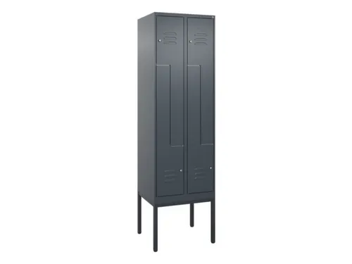 Z-garderobekast,HxBxD 2120x600x500mm,vak B 150/300mm,cil.-slot