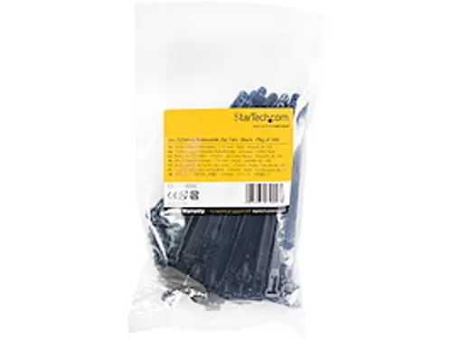 12cm Herbruikbare Kabelbinders zwart nylon 100 stuks