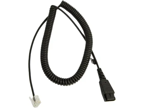 Quick Disconnect (QD) to Modular (RJ) Balanced Coiled Bottom Cord, 2 M