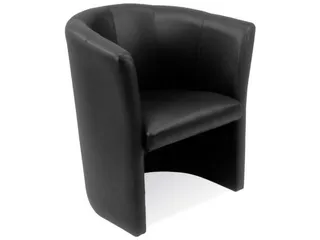 Fauteuil Kunstleer Zit Hxbxd 46X48X49Cm Totale Hxb 77X69Cm Zwart - 1