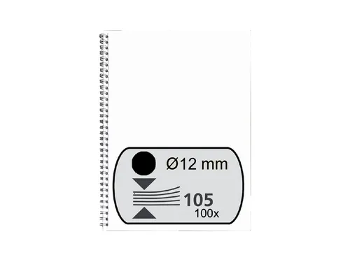 Draadrug Fellowes 12mm 34-rings A4 zwart 100stuks