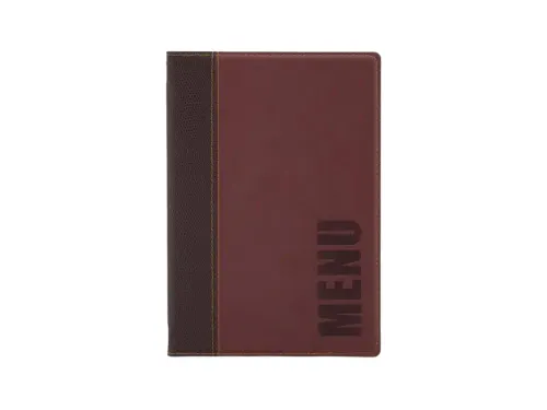 Menukaart Securit Trendy A5 2 tas wijnrood lederlook