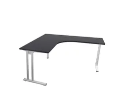bureau in vrije vorm,HxBxD 740x1600x1600mm,vrije vorm,CC-zwart