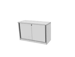 schuifdeurkast,HxBxD 720x1200x445mm,Bl-wit