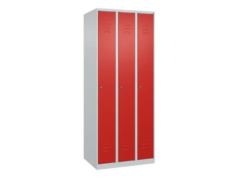 locker,HxBxD 1850x750x500mm,3vak,vak B 250mm,cil.-slot,staand op vloer