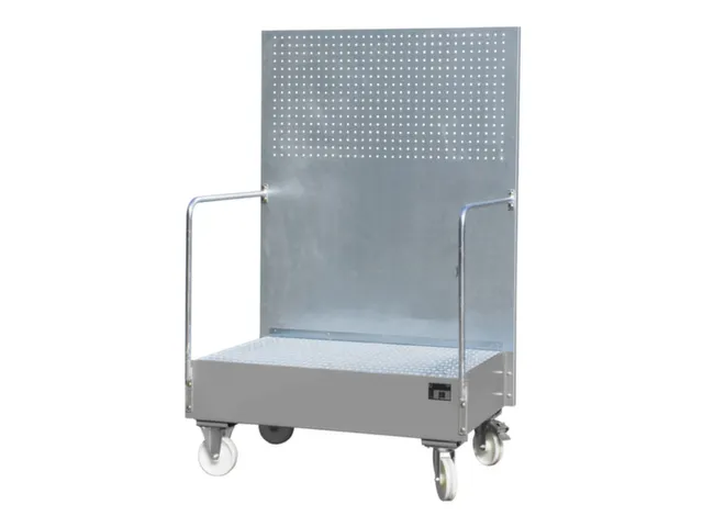 Verrijdbare Opvangbak,V. 2X200L Vat,Opvangvol. 215L