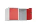 opzetkast,v. locker,2vak.,vak B 400mm,HxBxD 500x800x500mm,vleugeldeur
