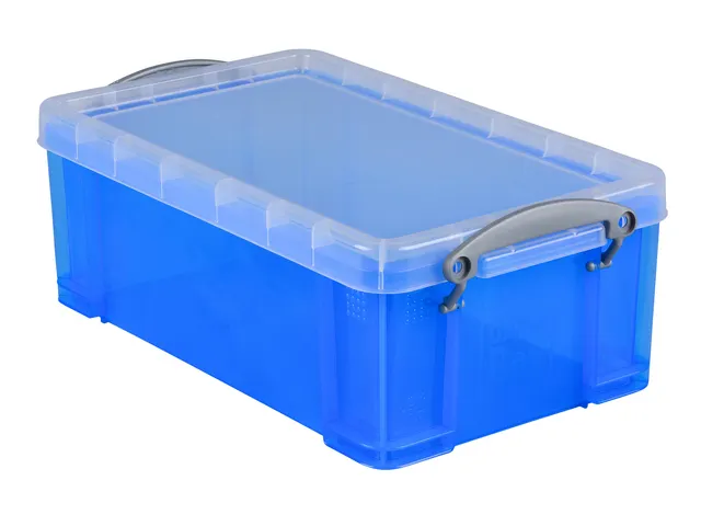 Opbergbox Really Useful 5 liter 340x200x125mm transparant blauw