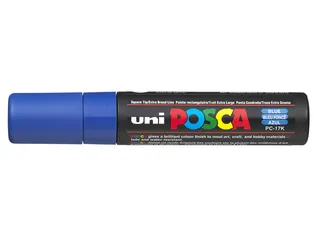 Verfstift Posca PC17K Extra Brede punt 15mm rechthoek donkerblauw - 3
