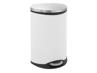 Pedaalemmer Shell Bin 50 Liter Wit mat RVS - 1