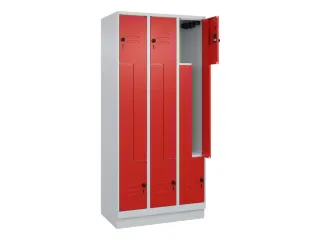 Z-garderobekast,HxBxD 1950x900x500mm,vak B 150/300mm,draaigrendel - 2